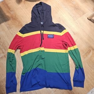 Polo by Ralph Lauren Navy and Red Hi Tech Hoodie